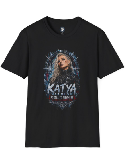 Black Katya Volkova Portal to Nowhere T-shirt