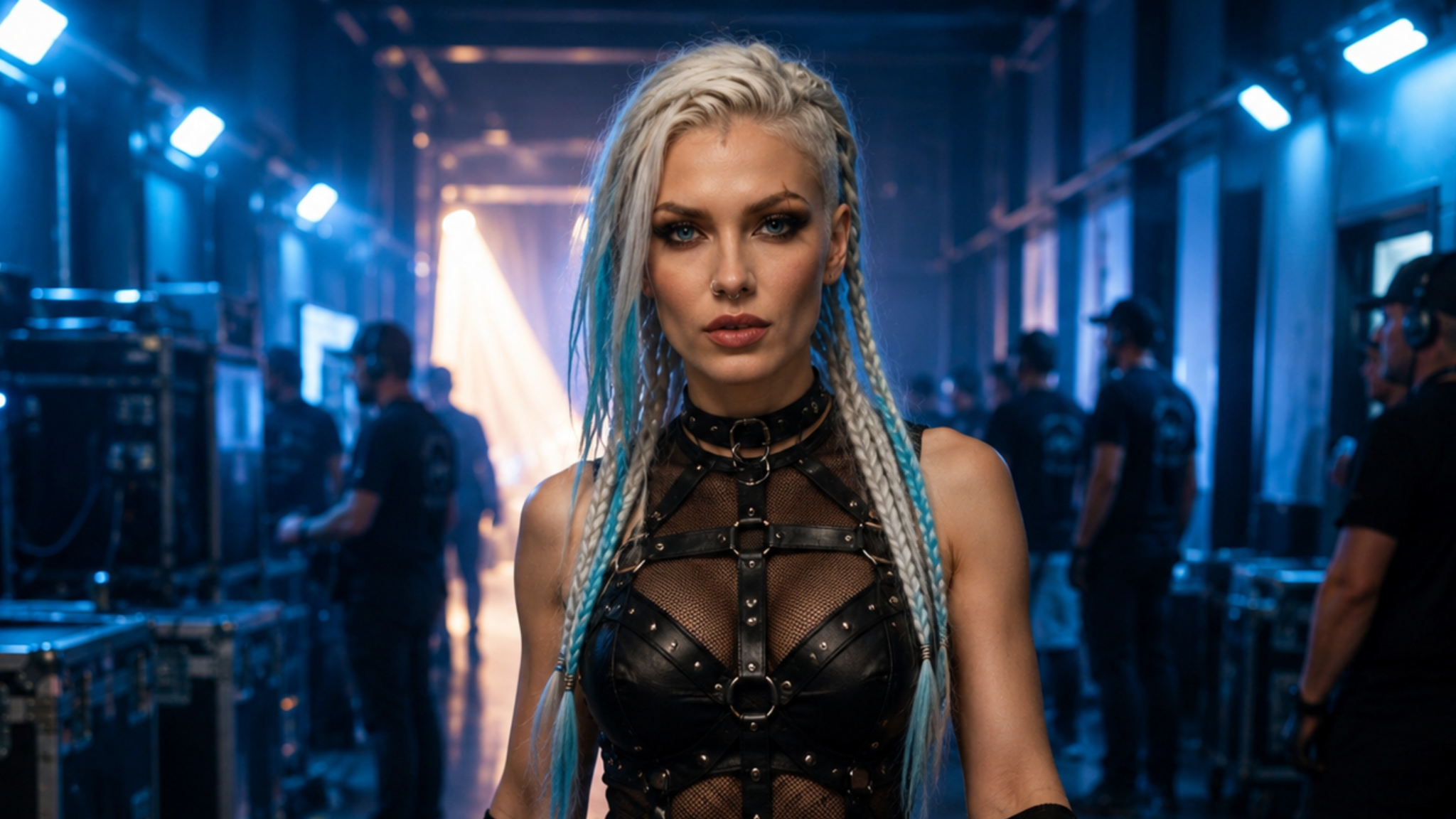 Katya Volkova backstage before the Portal to Nowhere concert
